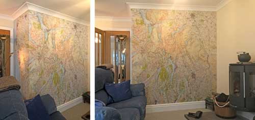 Ordnance Survey Explorer Map Mural for lounge
