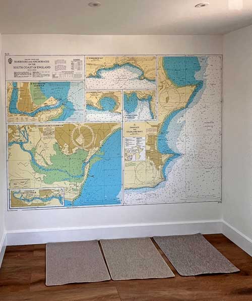South Coast of England Nautical Chart wallpaper