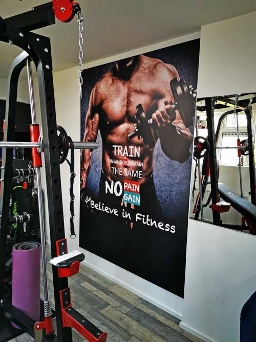 Photo Wallpaper A Muscular Man Workout GIANT WALL DECOR PAPER POSTER FREE PASTE 