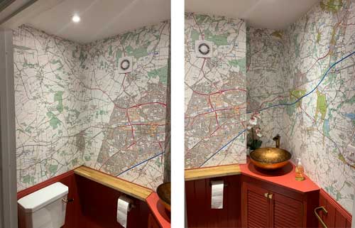 Ordnance Survey Explorer 25k map wallpaper mural