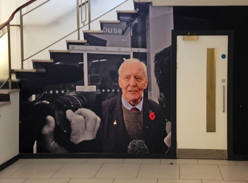 Tony Benn tribute wall mural - UNITE the Union