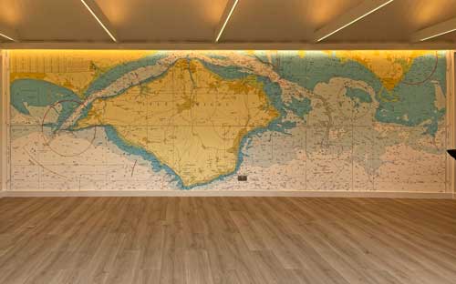 Isle of Wight Nautical Chart wallpaper