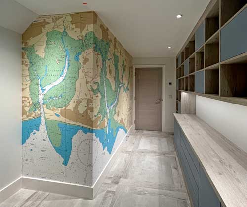Langstone Harbour Imray Chart nautical mural