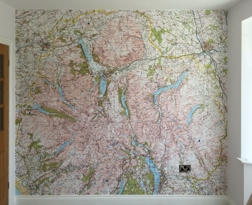 Simon Copner Ordnance Survey Landranger map wallpaper mural