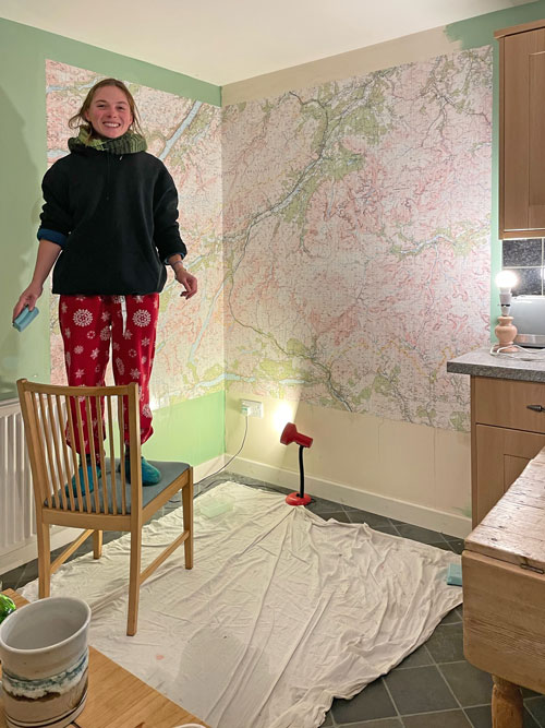 Ordnance Survey Landranger map wallpaper mural