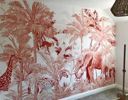 company logo wall mural