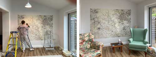 Ordnance Survey Explorer Landranger wallpaper map for living room