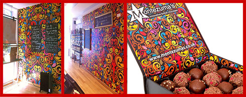 Retail Product Wall Mural - Montezuma’s innovative British chocolate