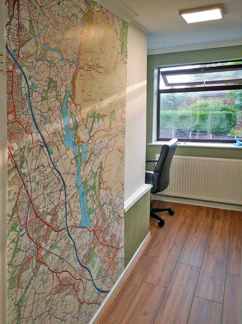 OS Explorer 25k wallpaper map mural for office