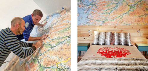 Ordnance Survey Regional map wallpaper for bedroom