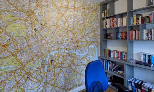 A-Z Street Map Wallpaper Mural