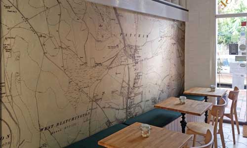 historic Ordnance Survey map wallpaper of Patcham